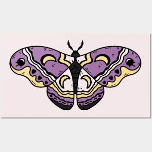 nonbinary moth Posters and Art